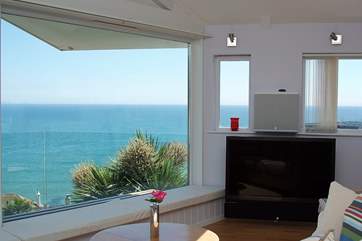 A large television and amazing sea views, what more could you ask for!