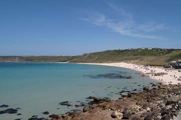 Just eight miles distant, Sennen Cove is a stunning beach perfect for surfing or just relaxing.