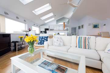The open plan living-area.