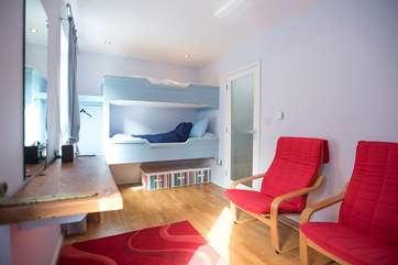 The bunk bedroom.