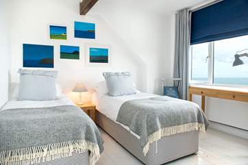 More of those fabulous views from bedroom 5 which can be made up as a King size double or twin beds