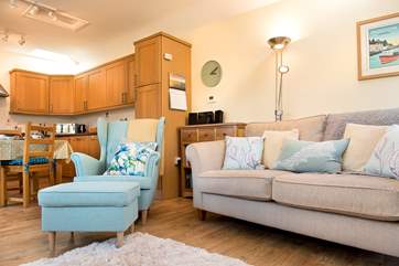 The open plan living area is a wonderful place to unwind and relax