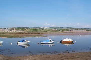 The view of the Axe estuary from the bottom of the road.