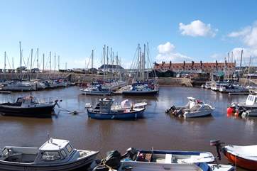 Seaton harbour is a five minute walk down the hill.