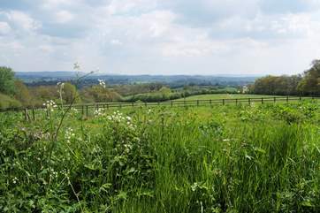 This is the panoramic view from the garden in front of cottage - unspoilt countryside as far as the eye can see.