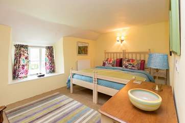 This bedroom can be set up as a super-king sized 6ft bed or as twins.