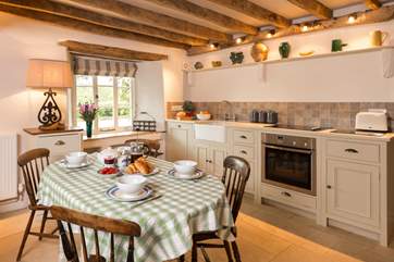 The kitchen and dining area are to one end of the ground floor.