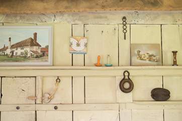 The old panelling in the kitchen area is used to great effect.
