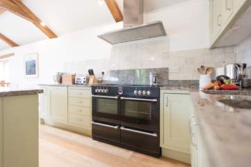 A range cooker, perfect for preparing a family meal.