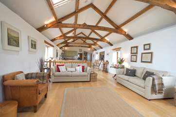 The vast open plan living area.