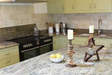 The kitchen island.