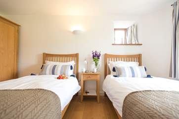 Another view of the ground floor twin bedroom.