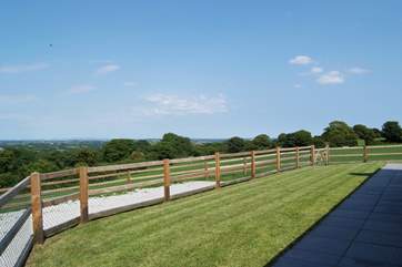 The view of the beautiful rural landscape around the cottage from just outside Bedroom 1.