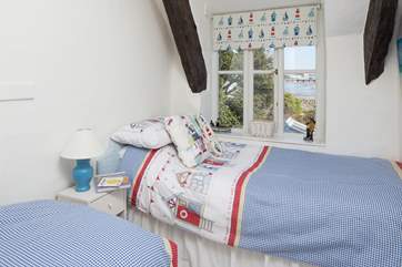 Bedroom 4 has twin beds but is only really suitable for children as space is limited and one bed is 2'6