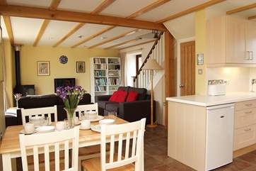 The open plan living-room.