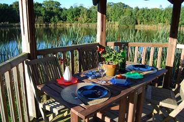You're welcome to use the summer-house, perhaps for a meal or to simply relax and take in the view.
