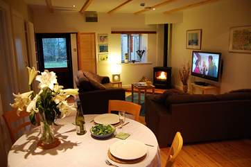 The open plan living-room.