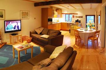 The open plan living-room.