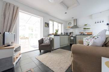 The open plan living-area.