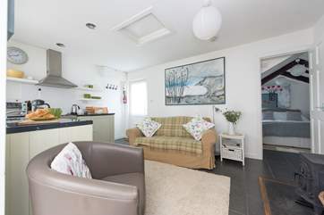 The living-area is open-plan.