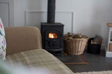 Relax in front of the wood-burner.