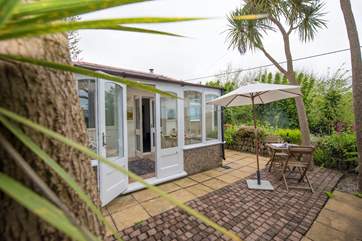 The private terrace.