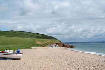 Looking back along the coast from the beach.