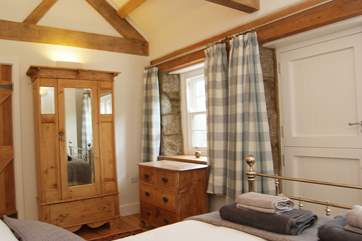 The spacious bedroom.