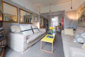 From the sitting-area to the dining-area.