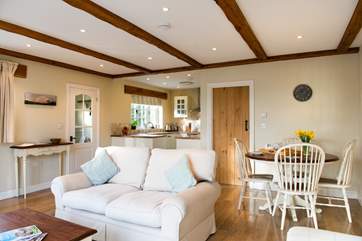 The open plan living area is very spacious.