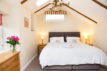The second bedroom which can be made up as a double or twin beds.