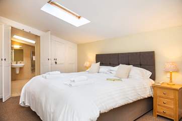 The master bedroom leading through to the en suite.