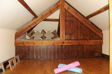 The first floor snug can be used as your personal yoga studio