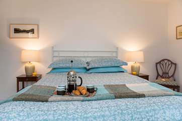 The spacious double bedroom.