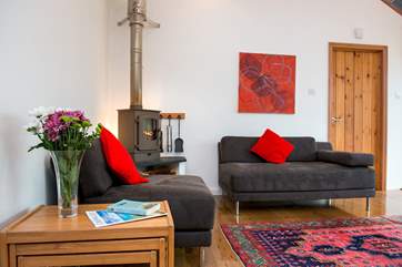 There is a toasty wood-burner in the sitting-area, making this an ideal retreat whatever the weather.