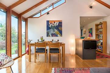 The contemporary interior....