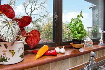 The views from the kitchen are a delight.