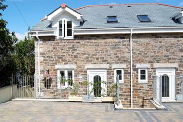 The pretty exterior of Lavender Cottage.