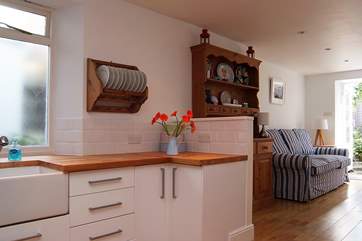 The kitchen/dining -area.