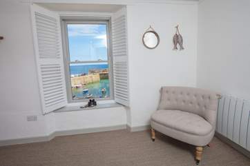 Sea views from the master bedroom's sitting-area(Bedroom 1).