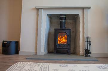A roaring wood-burner to take the the chill out of the winter.