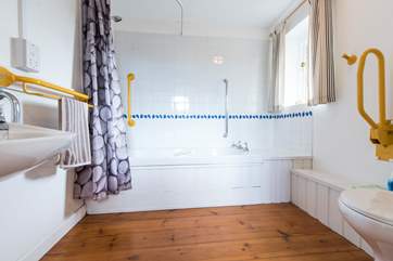 The bathroom.