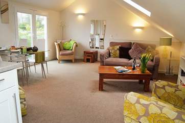 The light-filled, spacious first floor living-room.