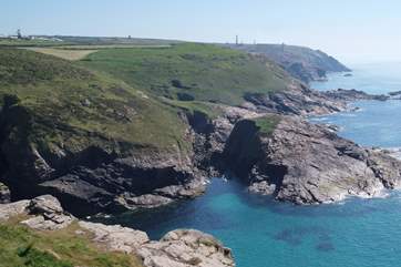 Portheras Cove is just one mile distant.