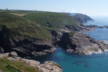 The coastal path takes you along this lovely area.