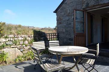 The terrace.