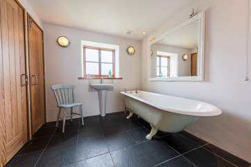 The bathroom.