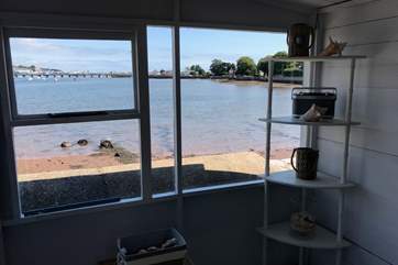 Fabulous views from inside the summerhouse too!