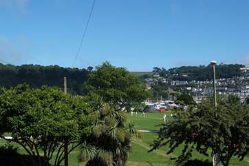 The view from the front door down to the river and the town.