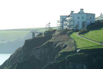 The middle balcony on the right belongs to Harbour Lights.